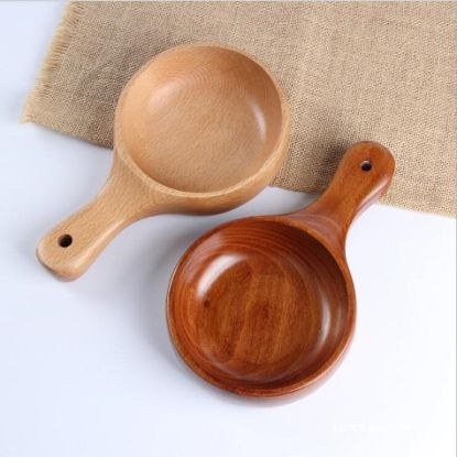 Picture of Japanese style wooden spoon Sabri salad bowl