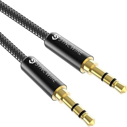 Picture of AUX audio cable nylon woven digital car 3